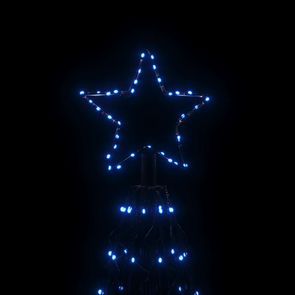 vidaXL Brad de Crăciun conic, 1400 LED-uri, albastru, 160x500 cm vidaXL Brad de Crăciun conic, 1400 LED-uri, albastru, 160x500 cm