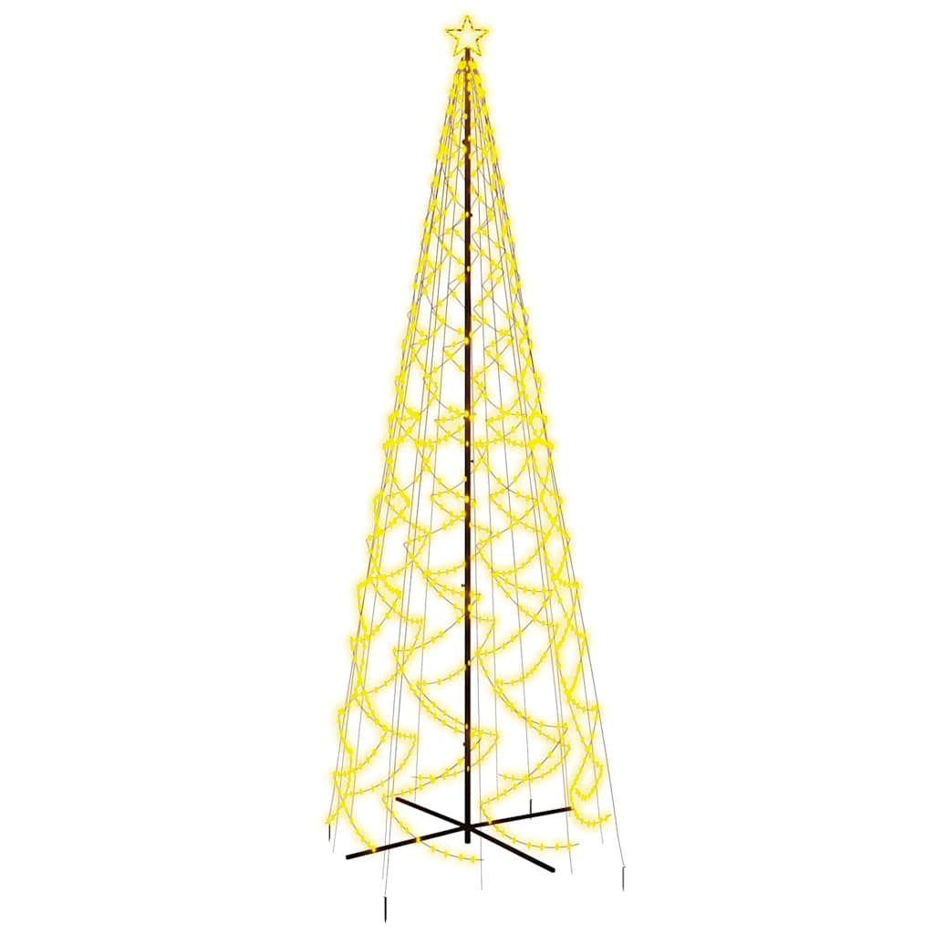 vidaXL Brad de Crăciun conic, 1400 LED-uri, alb cald, 160x500 cm vidaXL Brad de Crăciun conic, 1400 LED-uri, alb cald, 160x500 cm