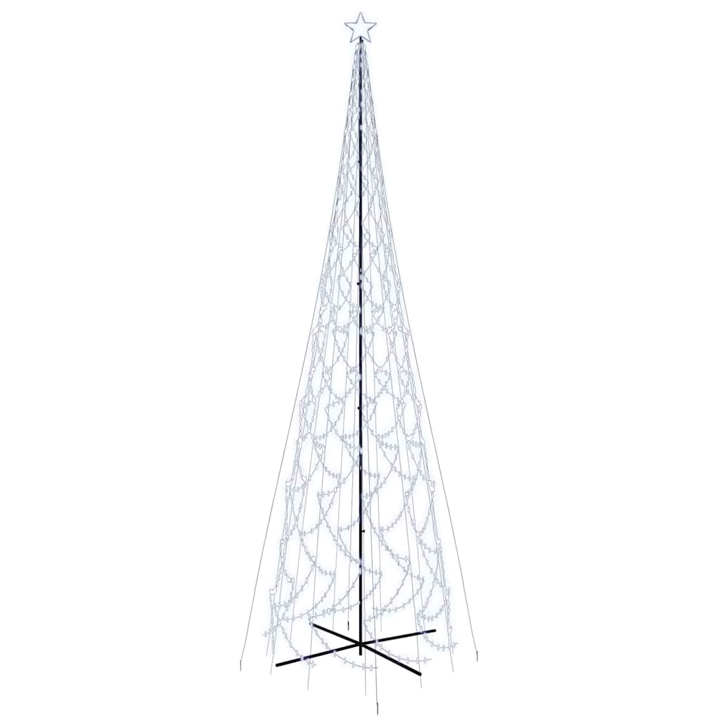 vidaXL Brad de Crăciun conic, 3000 LED-uri, alb rece, 230x800 cm vidaXL Brad de Crăciun conic, 3000 LED-uri, alb rece, 230x800 cm