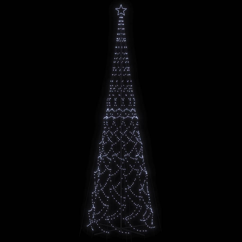 vidaXL Brad de Crăciun conic, 3000 LED-uri, alb rece, 230x800 cm vidaXL Brad de Crăciun conic, 3000 LED-uri, alb rece, 230x800 cm