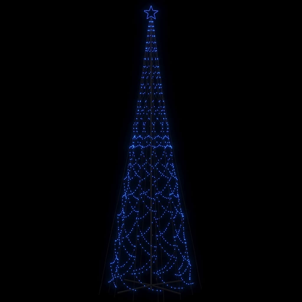 vidaXL Brad de Crăciun conic, 3000 LED-uri, albastru, 230x800 cm vidaXL Brad de Crăciun conic, 3000 LED-uri, albastru, 230x800 cm