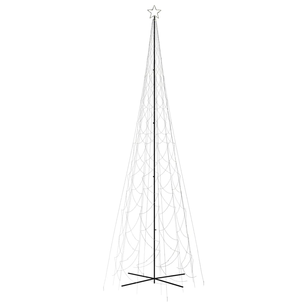 vidaXL Brad de Crăciun conic, 3000 LED-uri, alb cald, 230x800 cm