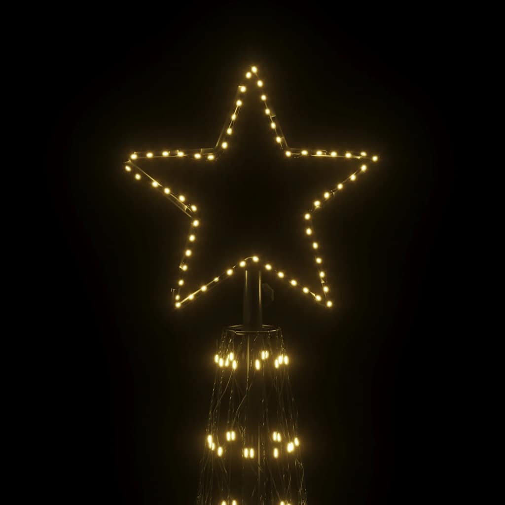 vidaXL Brad de Crăciun conic, 3000 LED-uri, alb cald, 230x800 cm