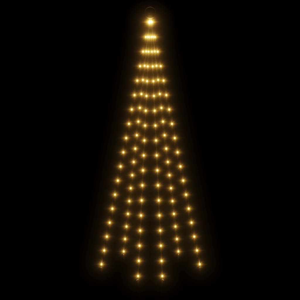vidaXL Brad de Crăciun pe catarg, 108 LED-uri, alb cald, 180 cm vidaXL Brad de Crăciun pe catarg, 108 LED-uri, alb cald, 180 cm