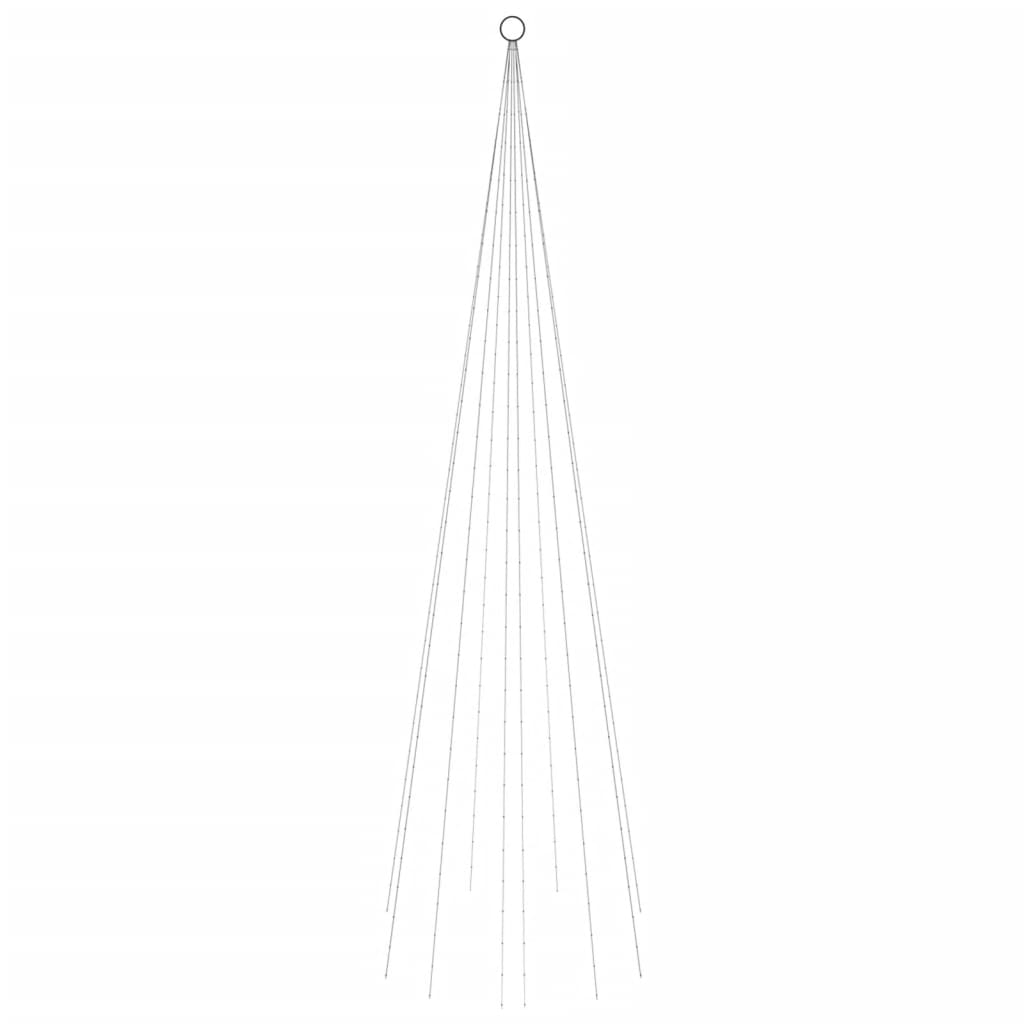 vidaXL Brad de Crăciun pe catarg, 310 LED-uri, alb cald, 300 cm