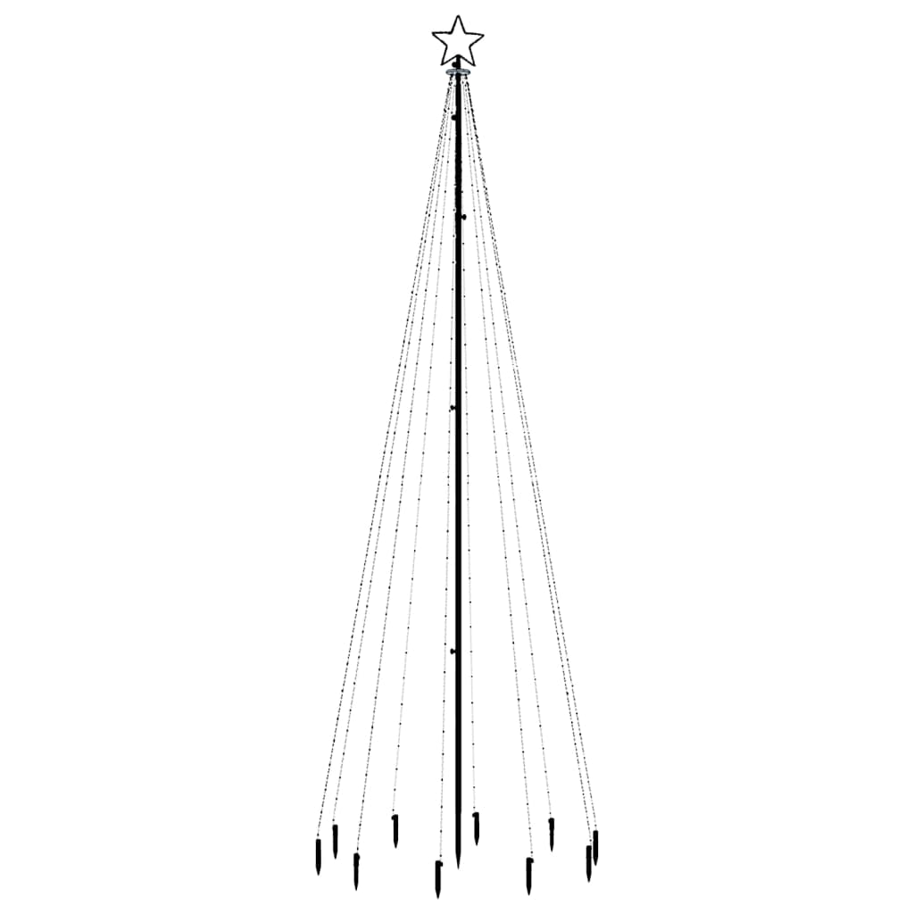 vidaXL Brad de Crăciun, 310 LED-uri albastre, 300 cm, cu țăruș vidaXL Brad de Crăciun, 310 LED-uri albastre, 300 cm, cu țăruș