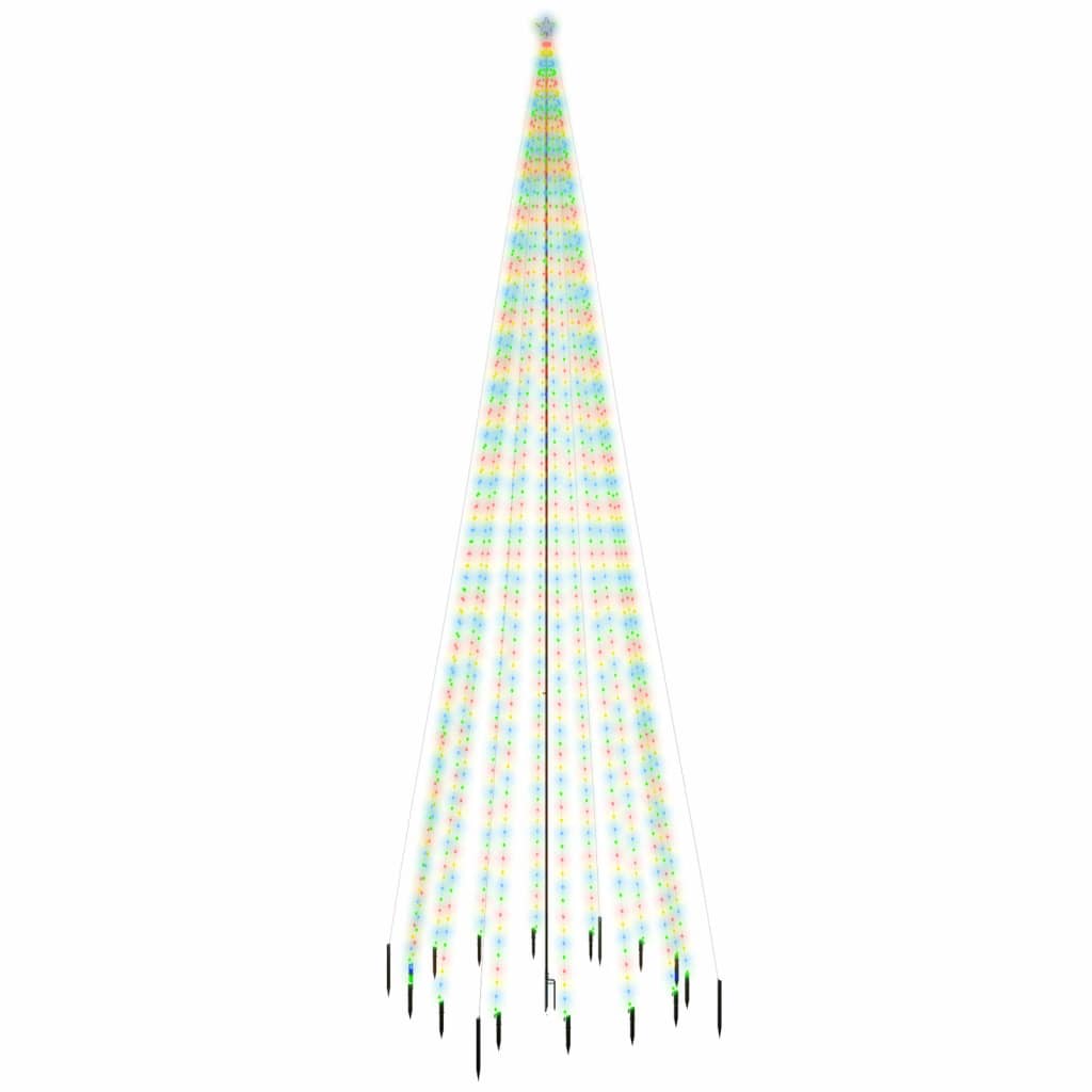 vidaXL Brad de Crăciun cu țăruș, 1134 LED-uri, multicolor, 800 cm vidaXL Brad de Crăciun cu țăruș, 1134 LED-uri, multicolor, 800 cm