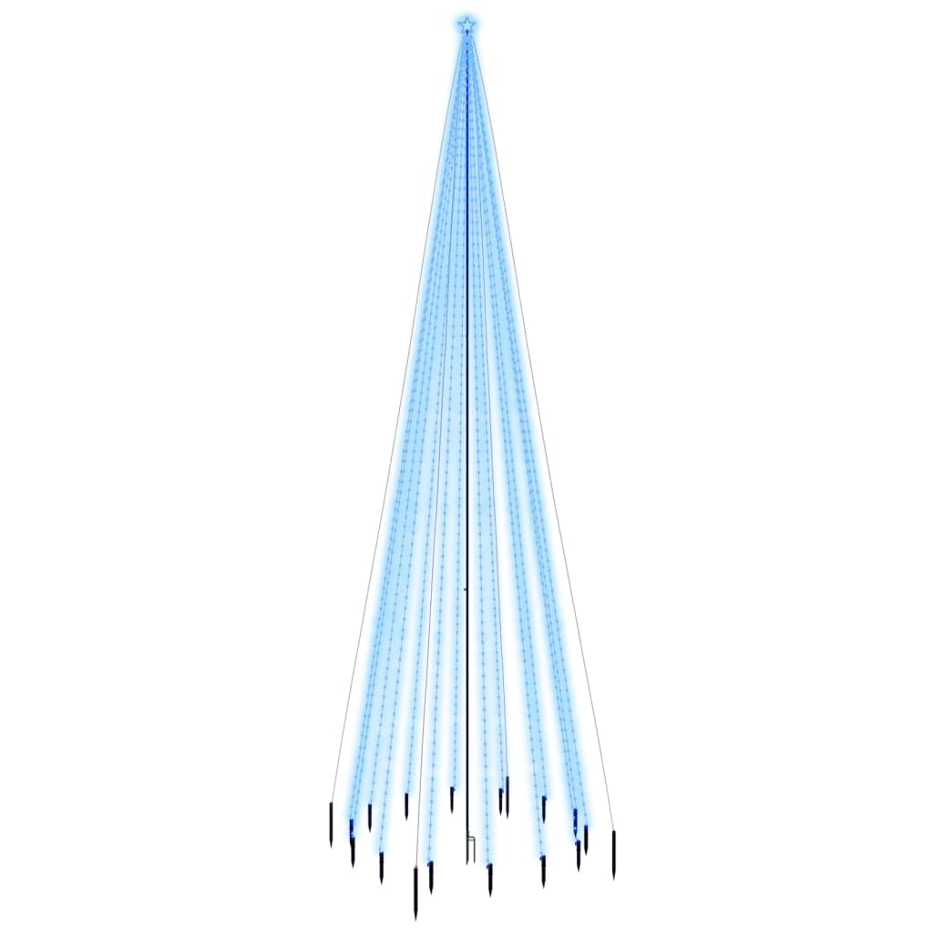 vidaXL Brad de Crăciun cu țăruș, 1134 LED-uri, albastru, 800 cm vidaXL Brad de Crăciun cu țăruș, 1134 LED-uri, albastru, 800 cm