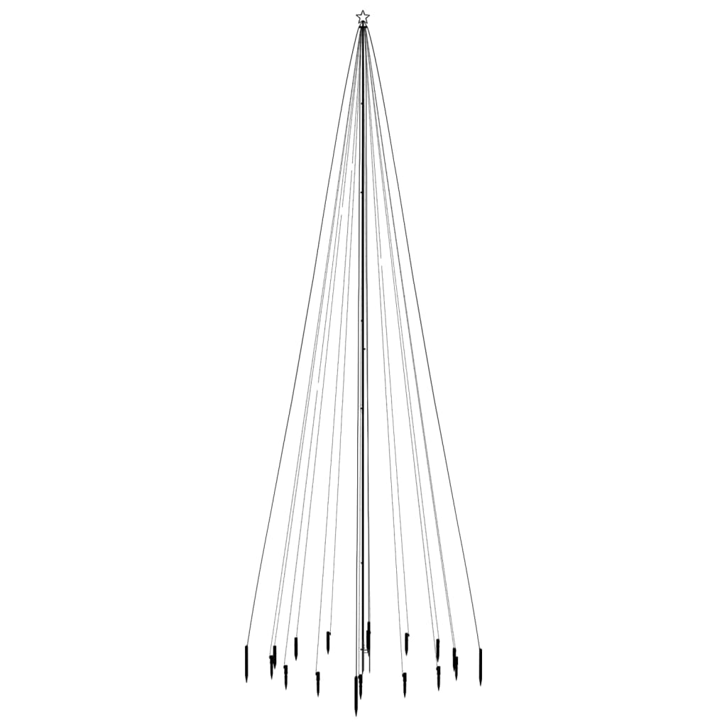 vidaXL Brad de Crăciun cu țăruș, 1134 LED-uri, albastru, 800 cm vidaXL Brad de Crăciun cu țăruș, 1134 LED-uri, albastru, 800 cm