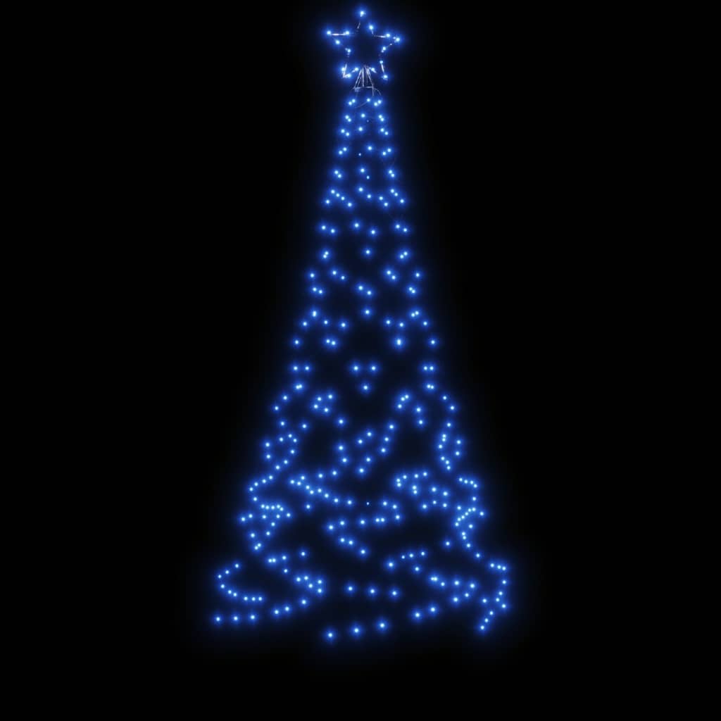 vidaXL Brad de Crăciun cu țăruș, 200 LED-uri, albastru, 180 cm vidaXL Brad de Crăciun cu țăruș, 200 LED-uri, albastru, 180 cm