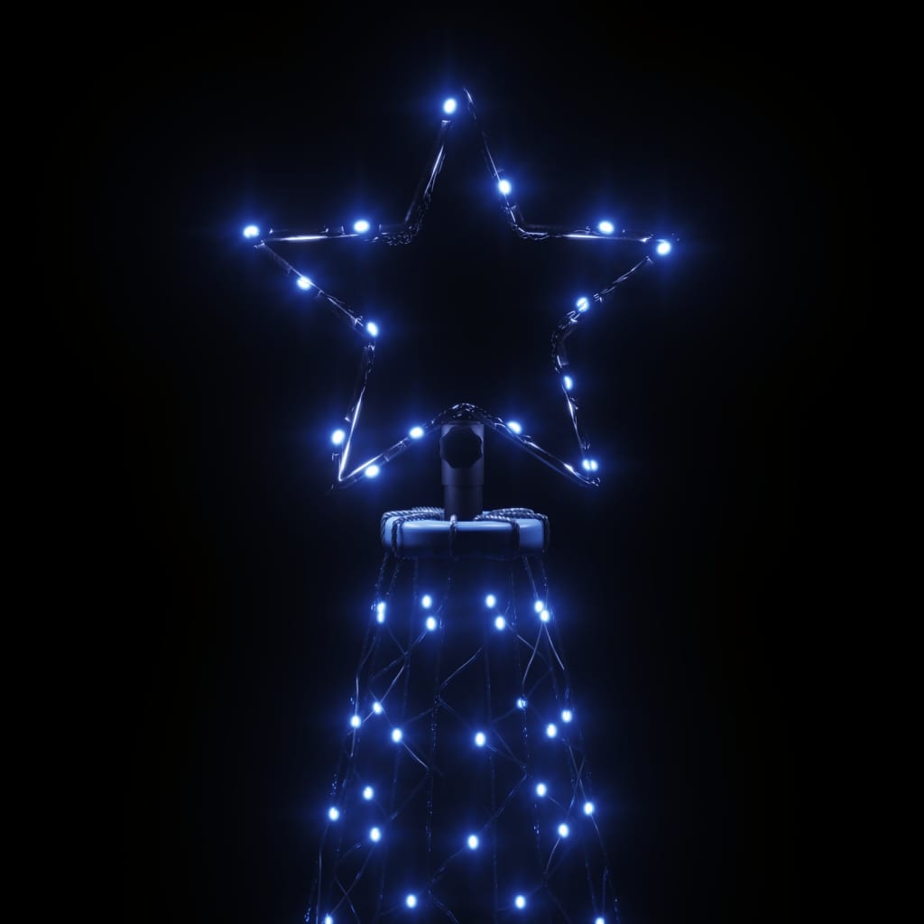 vidaXL Brad de Crăciun cu țăruș, 200 LED-uri, albastru, 180 cm vidaXL Brad de Crăciun cu țăruș, 200 LED-uri, albastru, 180 cm