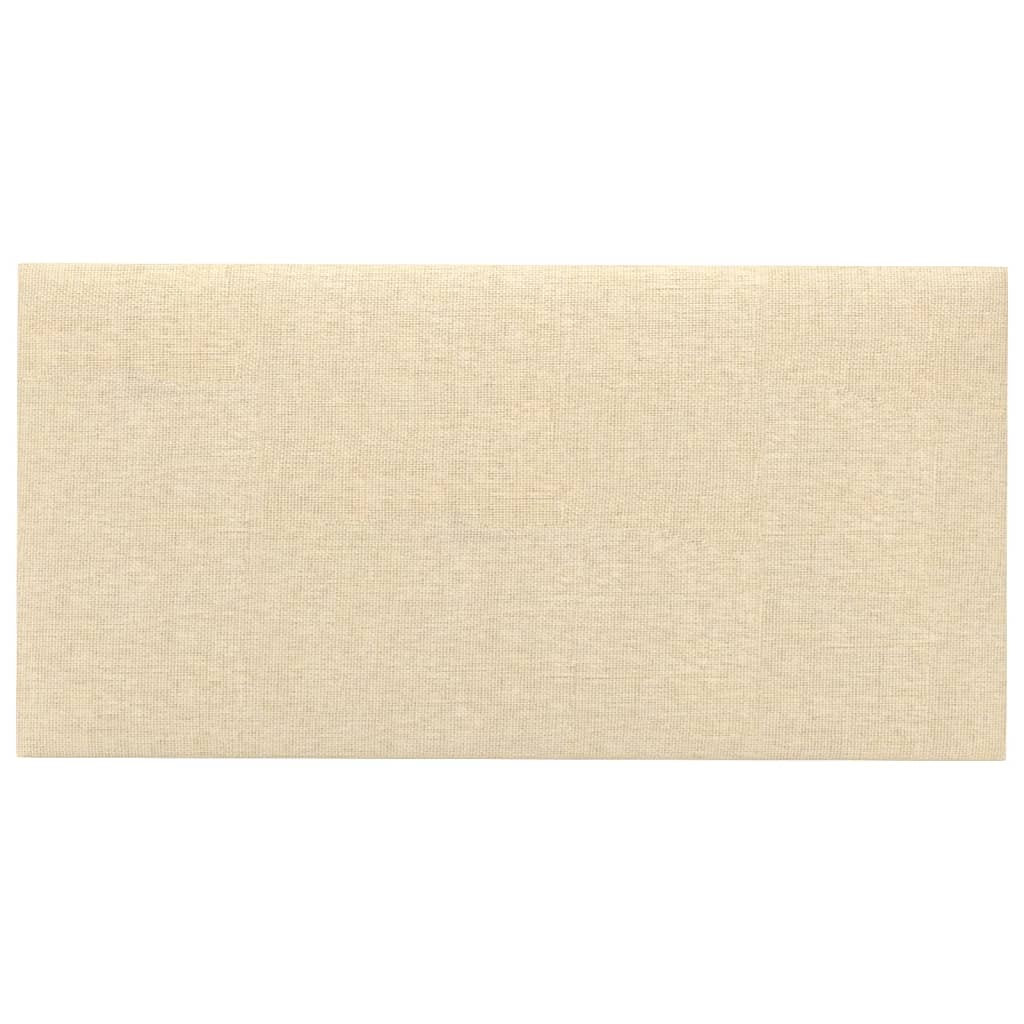 vidaXL Panouri de perete 12 buc. crem 30x15 cm textil 0,54 m²