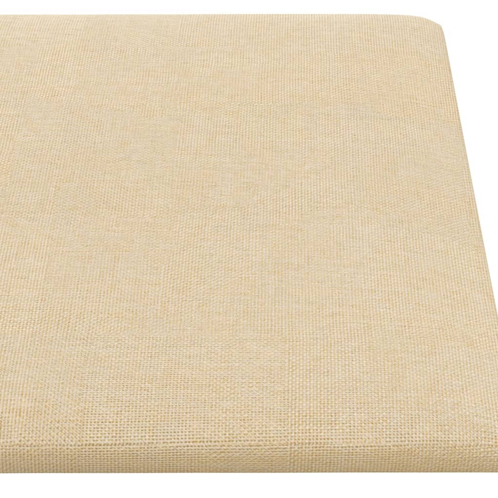 vidaXL Panouri de perete 12 buc. crem 30x15 cm textil 0,54 m²