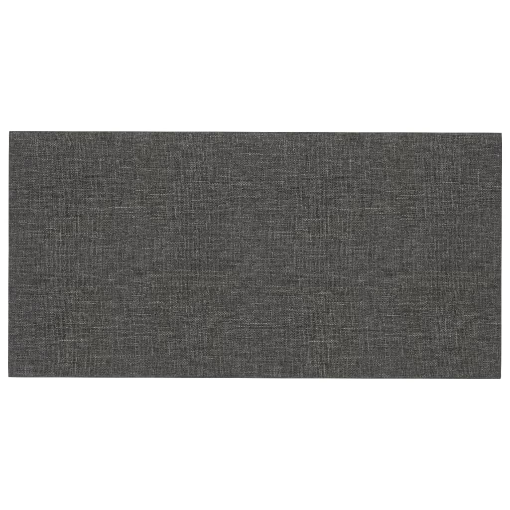 vidaXL Panouri de perete 12 buc. gri închis 30x15 cm textil 0,54 m² vidaXL Panouri de perete 12 buc. gri închis 30x15 cm textil 0,54 m²