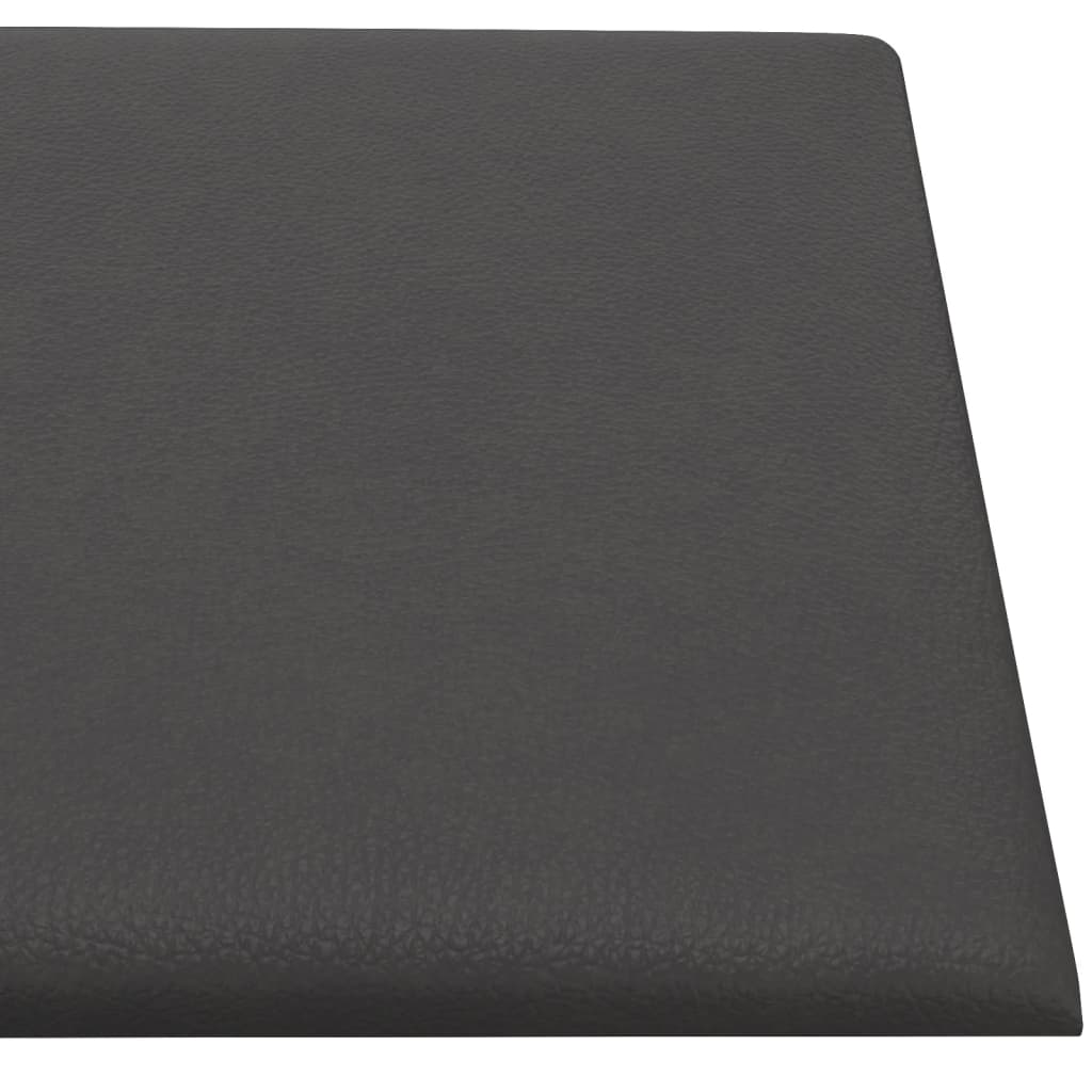 vidaXL Panouri de perete 12 buc. gri, 30x15 cm piele ecologică 0,54 m²