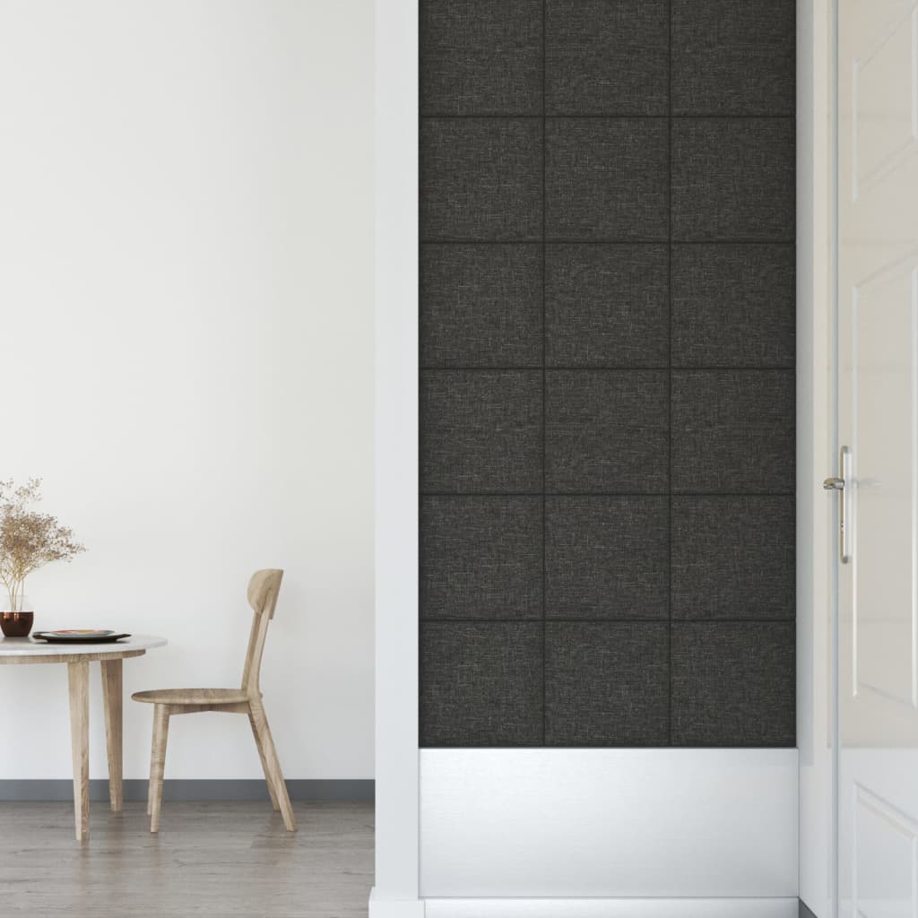 vidaXL Panouri de perete 12 buc. gri închis 30x30 cm textil 1,08 m²