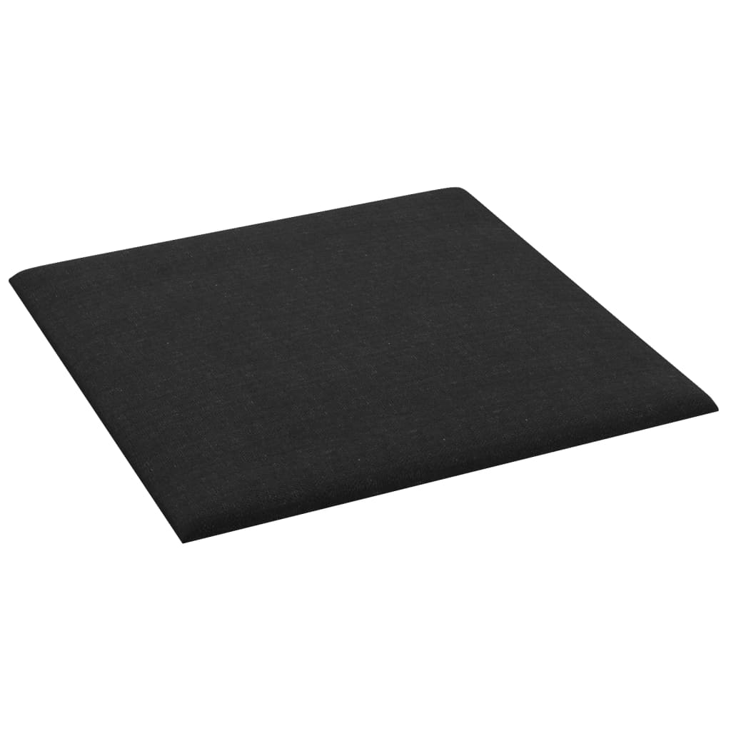 vidaXL Panouri de perete 12 buc. negru 30x30 cm țesătură 1,08m²