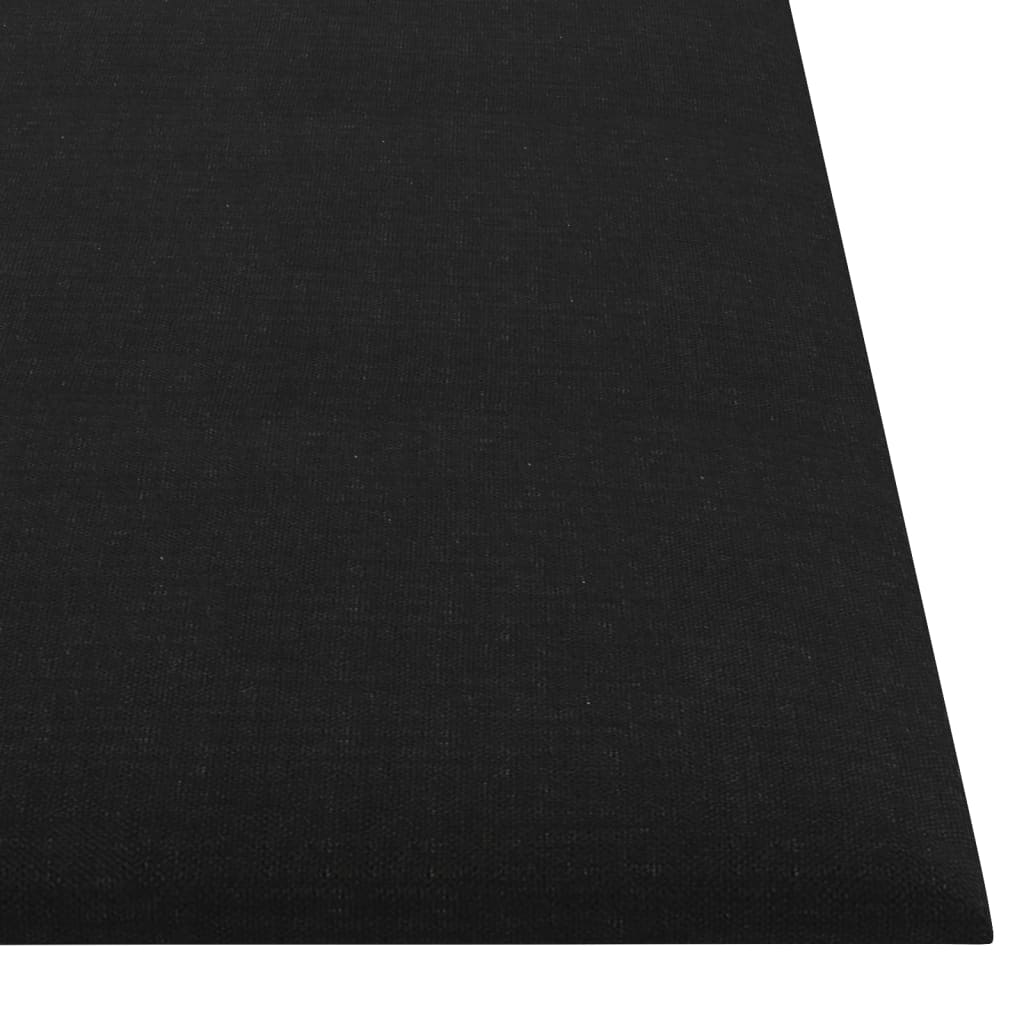 vidaXL Panouri de perete 12 buc. negru 30x30 cm țesătură 1,08m²