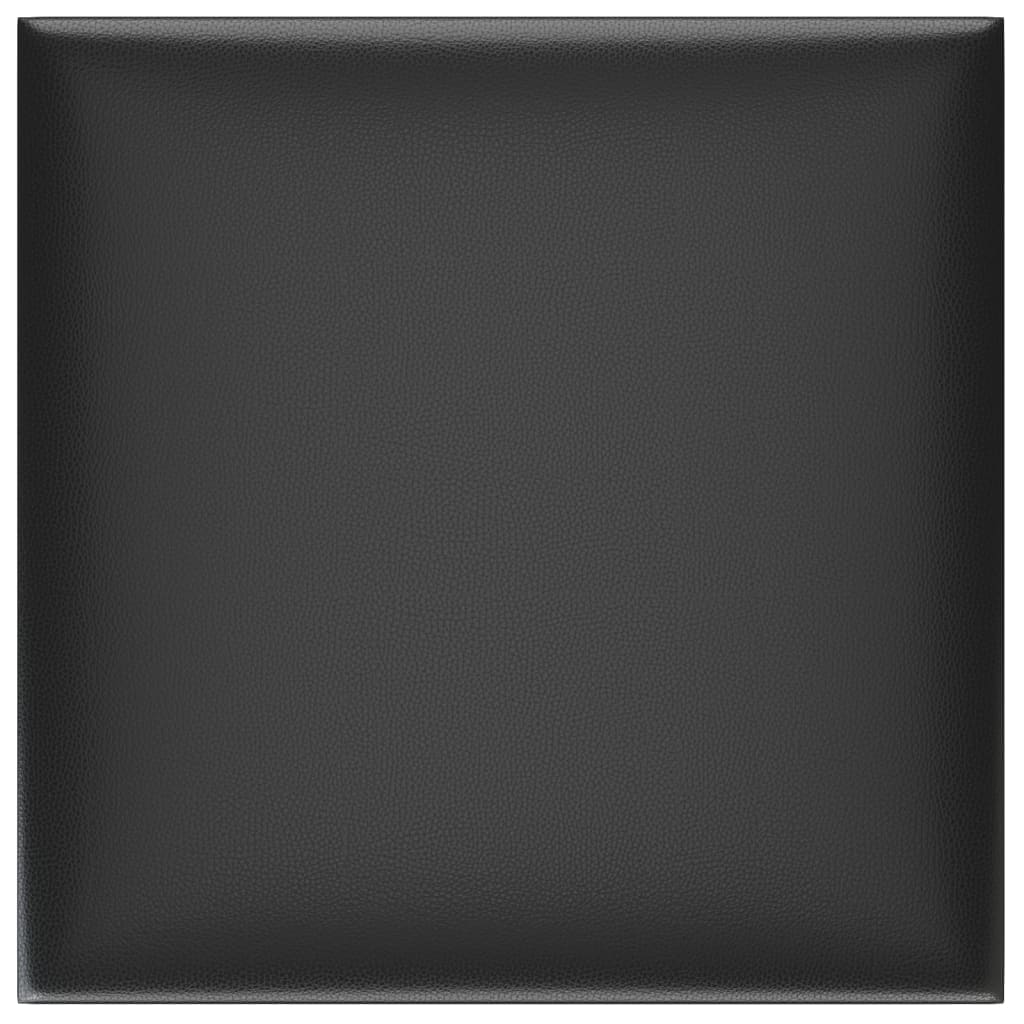 vidaXL Panouri perete 12 buc. negru, 30x30 cm piele ecologică, 1,08 m² vidaXL Panouri perete 12 buc. negru, 30x30 cm piele ecologică, 1,08 m²