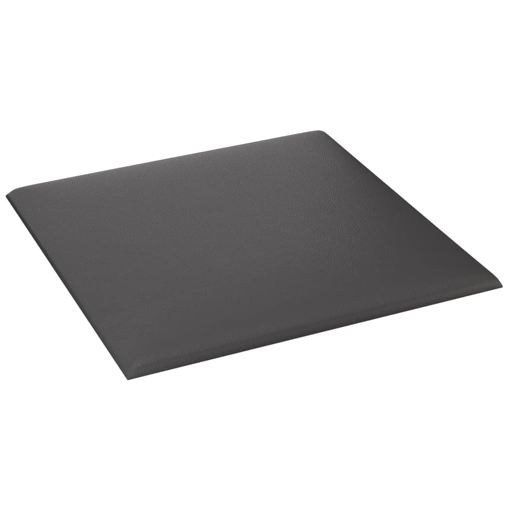 vidaXL Panouri perete 12 buc. gri, 30x30 cm, piele ecologică, 1,08 m²