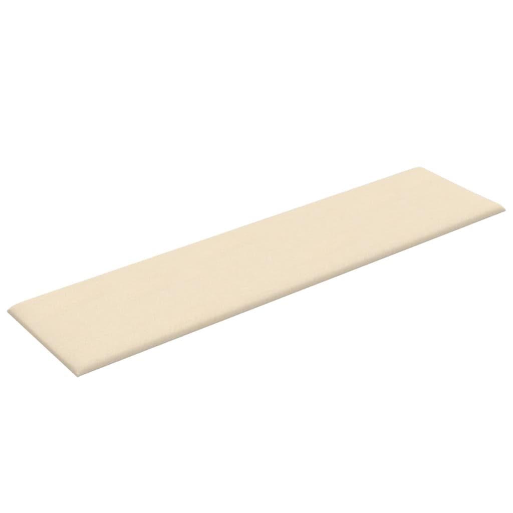vidaXL Panouri de perete, 12 buc., crem, 60x15 cm, textil, 1,08 m² vidaXL Panouri de perete, 12 buc., crem, 60x15 cm, textil, 1,08 m²