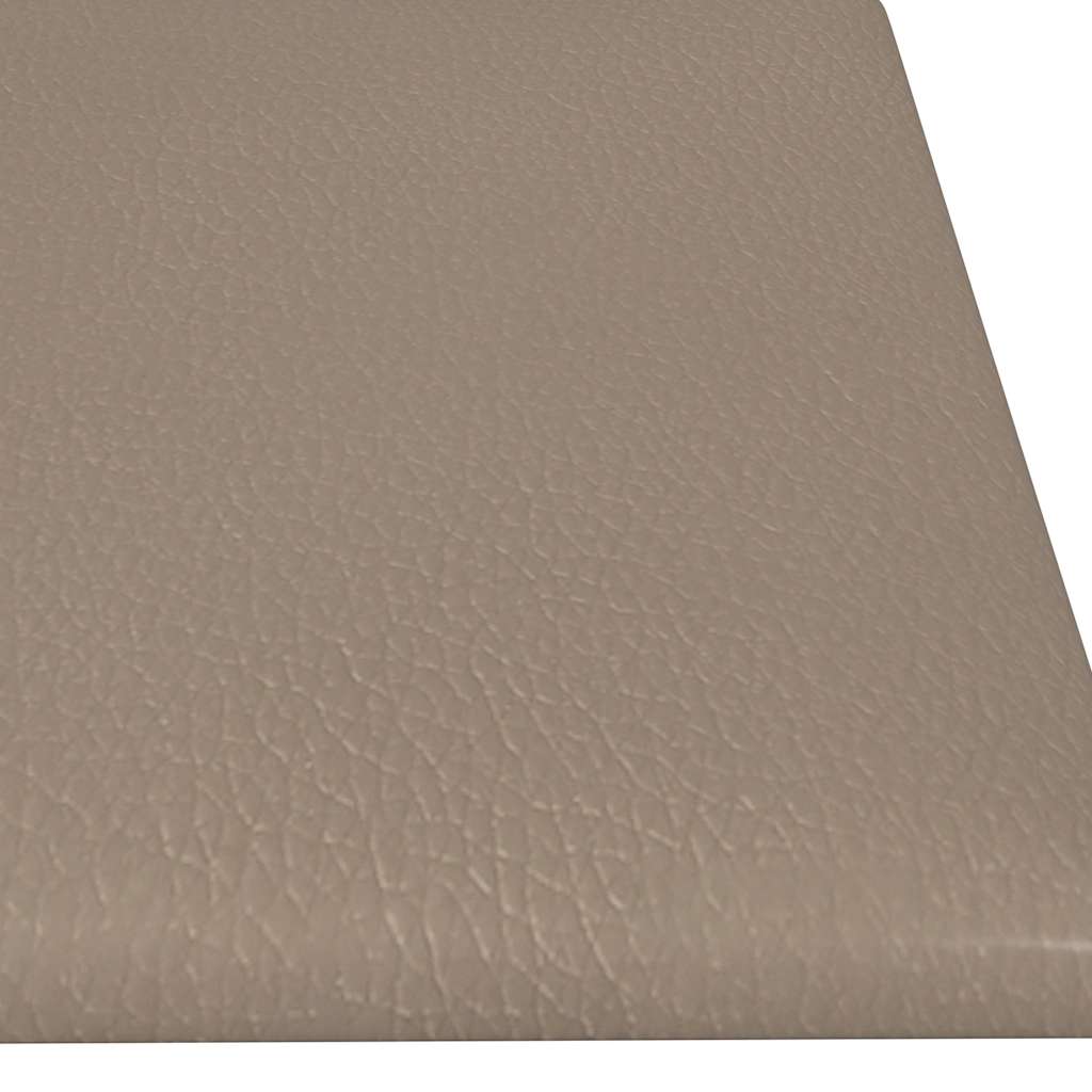 vidaXL Panouri perete 12 buc. cappuccino 60x15 cm piele eco 1,08 m²