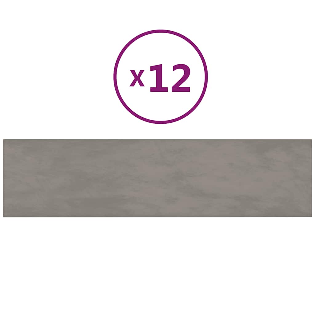 vidaXL Panouri de perete 12 buc. gri deschis 60x15 cm catifea 1,08 m²