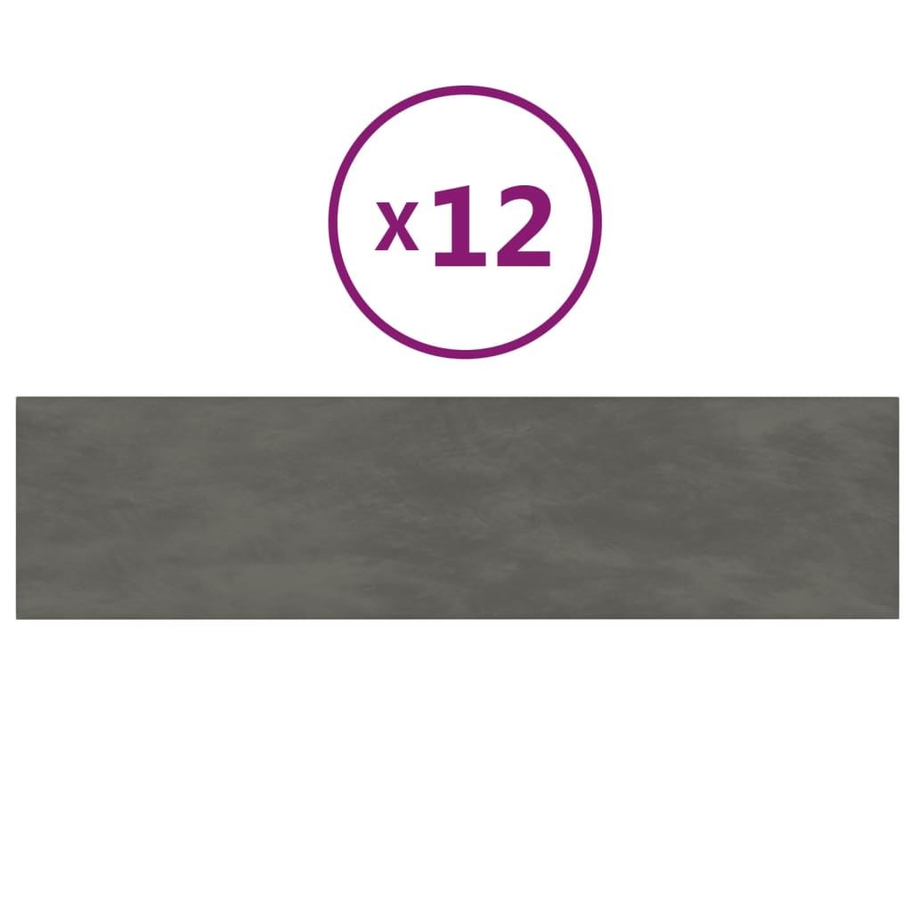 vidaXL Panouri de perete 12 buc. gri închis 60x15 cm catifea 1,08 m² vidaXL Panouri de perete 12 buc. gri închis 60x15 cm catifea 1,08 m²