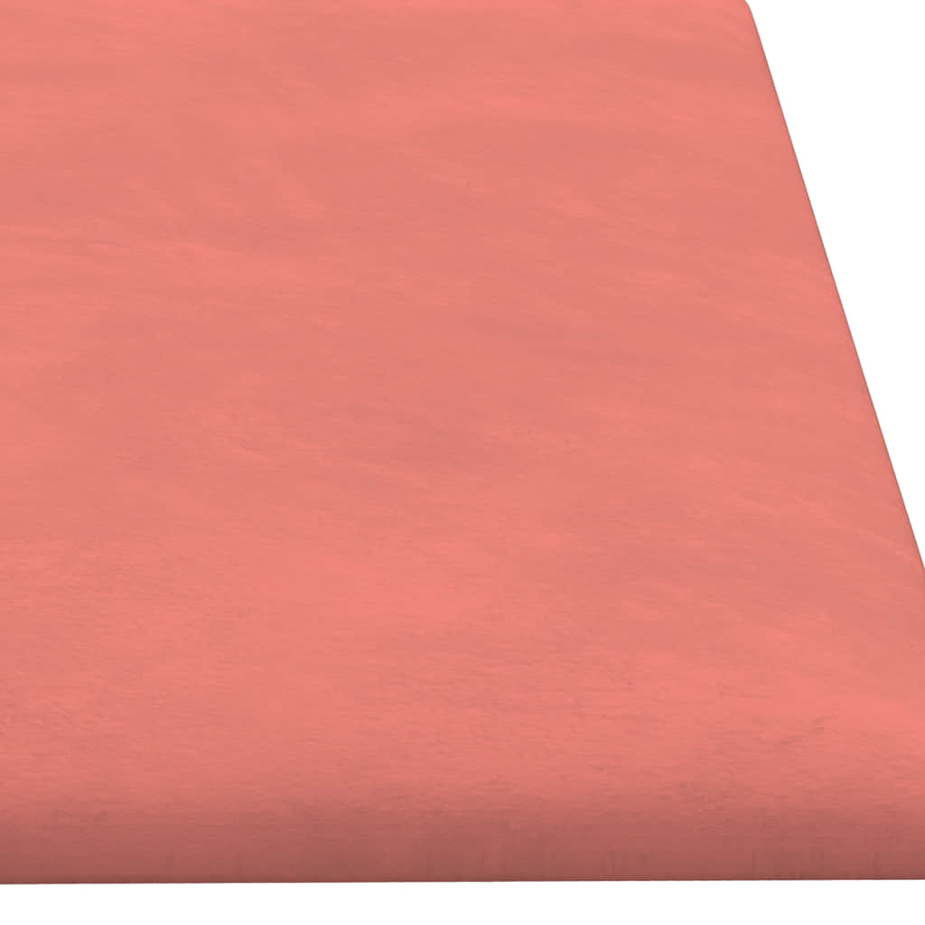 vidaXL Panouri de perete 12 buc. roz 60x15 cm catifea 1,08 m²