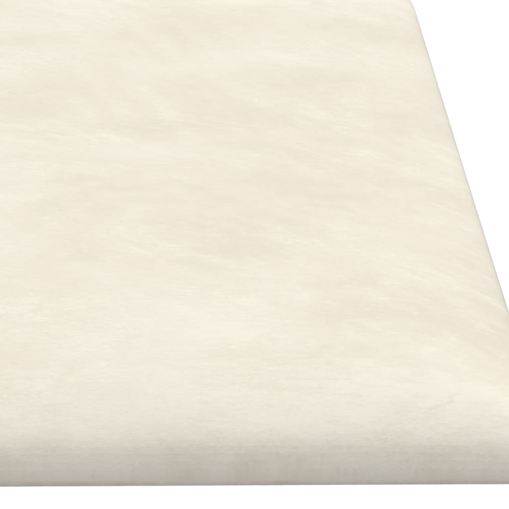 vidaXL Panouri de perete 12 buc. crem 60x15 cm catifea 1,08 m² vidaXL Panouri de perete 12 buc. crem 60x15 cm catifea 1,08 m²
