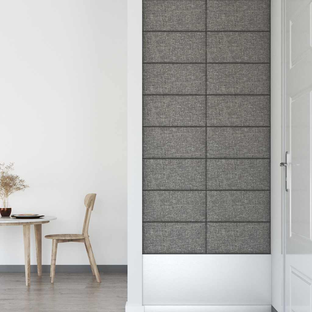 vidaXL Panouri de perete 12 buc. gri deschis 60x30 cm textil 2,16 m²