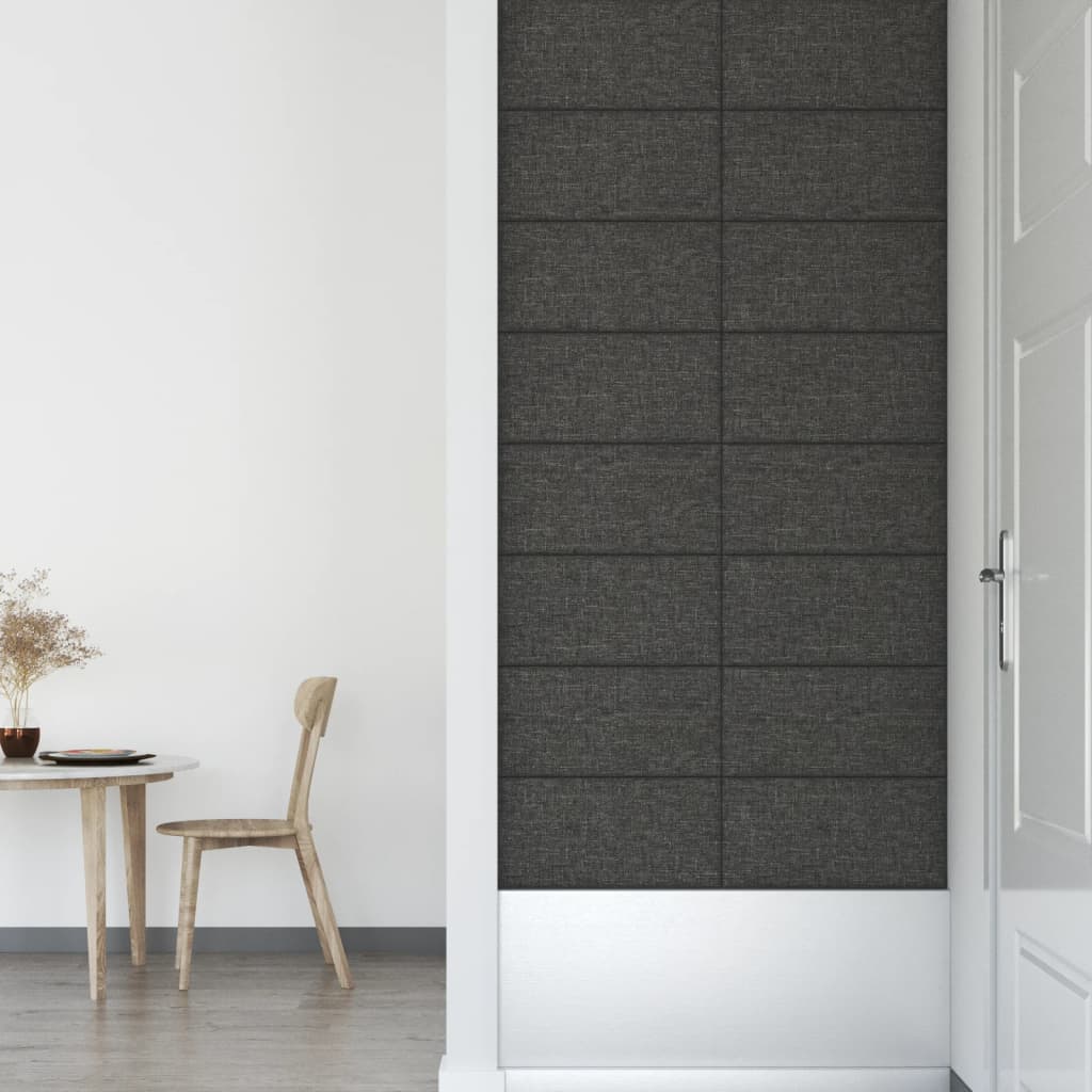 vidaXL Panouri de perete 12 buc. gri închis 60x30 cm textil 2,16 m²1 vidaXL Panouri de perete 12 buc. gri închis 60x30 cm textil 2,16 m²1