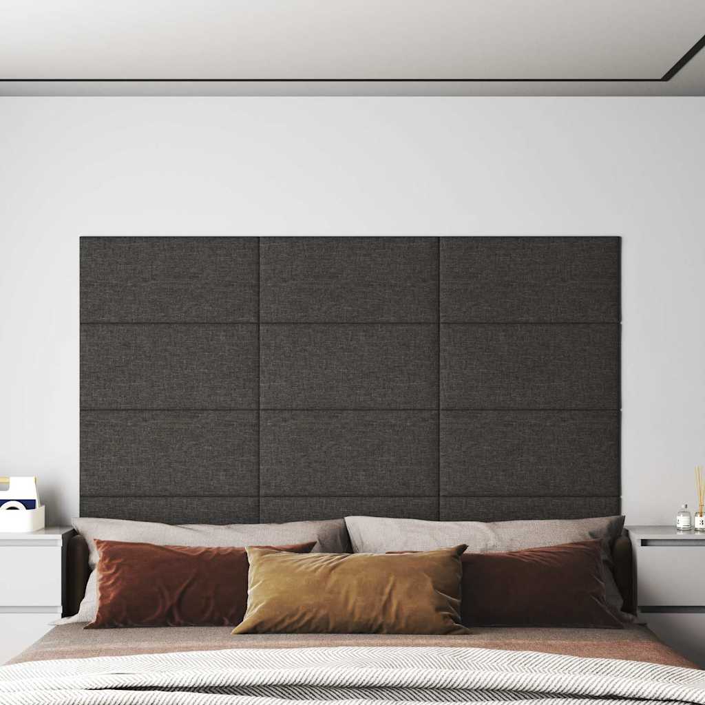 vidaXL Panouri de perete 12 buc. gri închis 60x30 cm textil 2,16 m²1 vidaXL Panouri de perete 12 buc. gri închis 60x30 cm textil 2,16 m²1