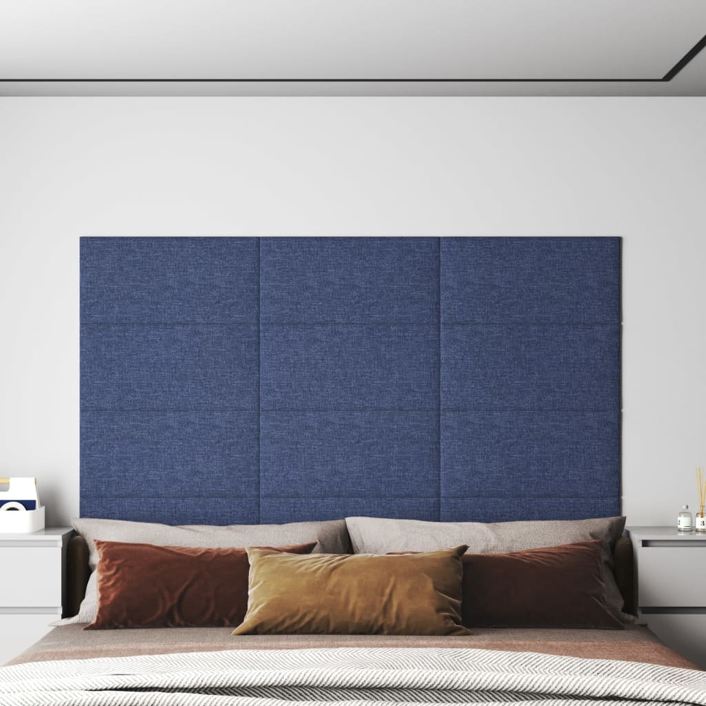 vidaXL Panouri de perete 12 buc. albastru 60x30 cm textil 2,16 m² vidaXL Panouri de perete 12 buc. albastru 60x30 cm textil 2,16 m²