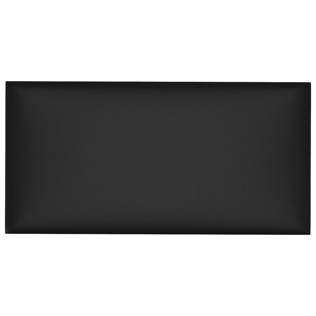 vidaXL Panouri de perete 12 buc. negru 60x30 cm piele eco 2,16 m² vidaXL Panouri de perete 12 buc. negru 60x30 cm piele eco 2,16 m²