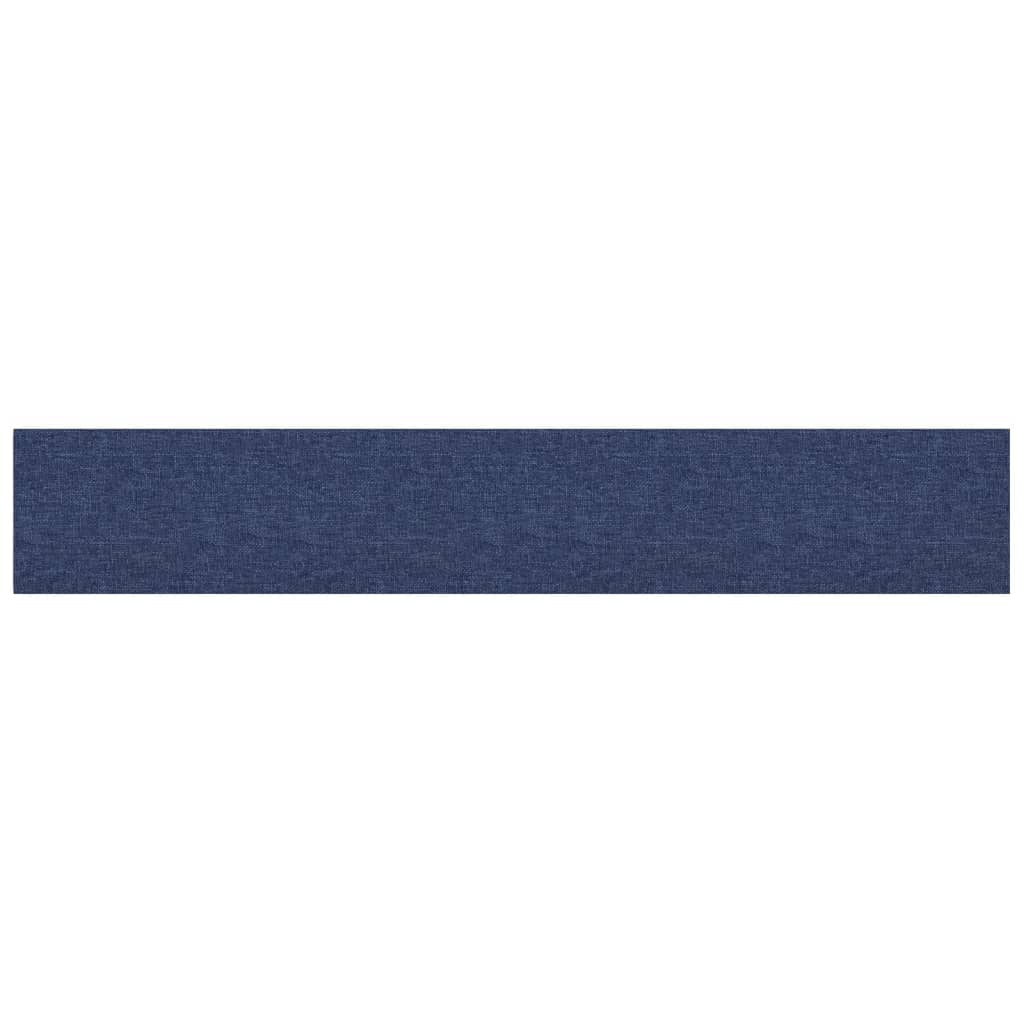 vidaXL Panouri de perete 12 buc. albastru 90x15 cm textil 1,62 m² vidaXL Panouri de perete 12 buc. albastru 90x15 cm textil 1,62 m²