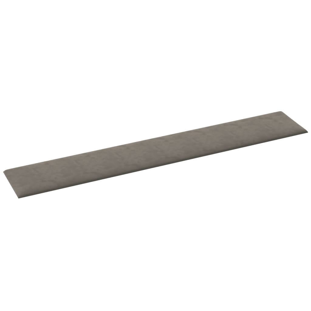 vidaXL Panouri de perete 12 buc. gri deschis 90x15 cm catifea 1,62 m² vidaXL Panouri de perete 12 buc. gri deschis 90x15 cm catifea 1,62 m²