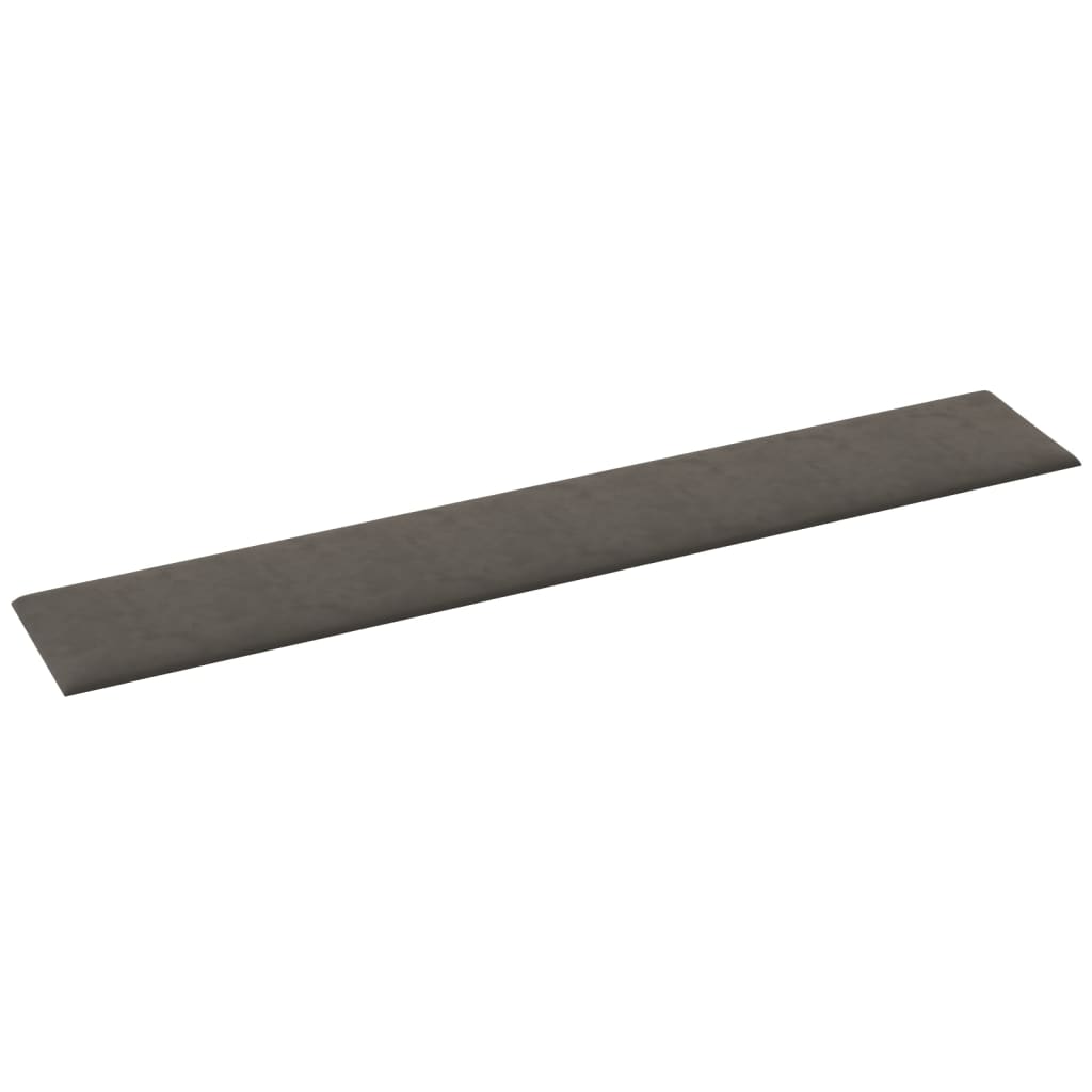 vidaXL Panouri de perete 12 buc. gri închis 90x15 cm catifea 1,62 m² vidaXL Panouri de perete 12 buc. gri închis 90x15 cm catifea 1,62 m²