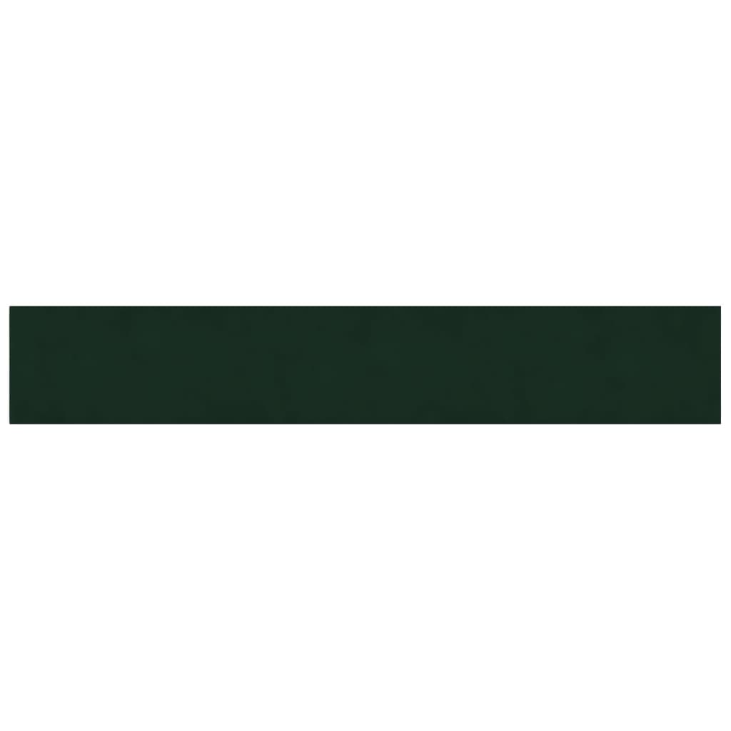 vidaXL Panouri de perete 12 buc. verde închis 90x15 cm catifea 1,62 m²
