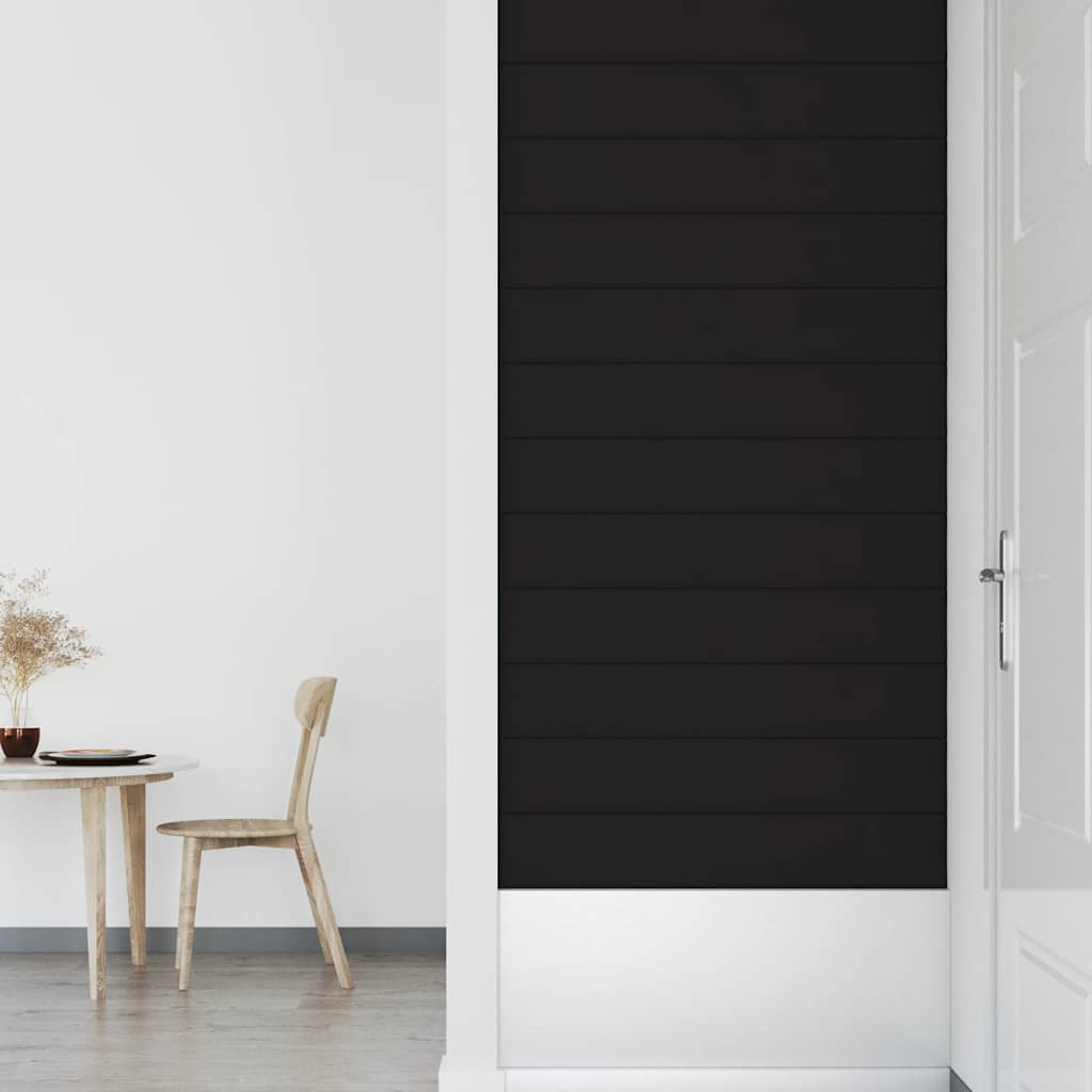 vidaXL Panouri de perete 12 buc. negru 90x15 cm catifea 1,62 m² vidaXL Panouri de perete 12 buc. negru 90x15 cm catifea 1,62 m²