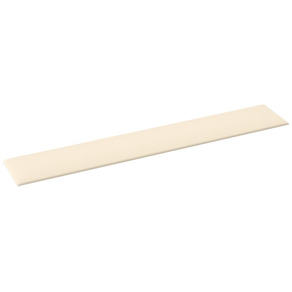 vidaXL Panouri de perete 12 buc. crem 90x15 cm catifea 1,62 m² vidaXL Panouri de perete 12 buc. crem 90x15 cm catifea 1,62 m²