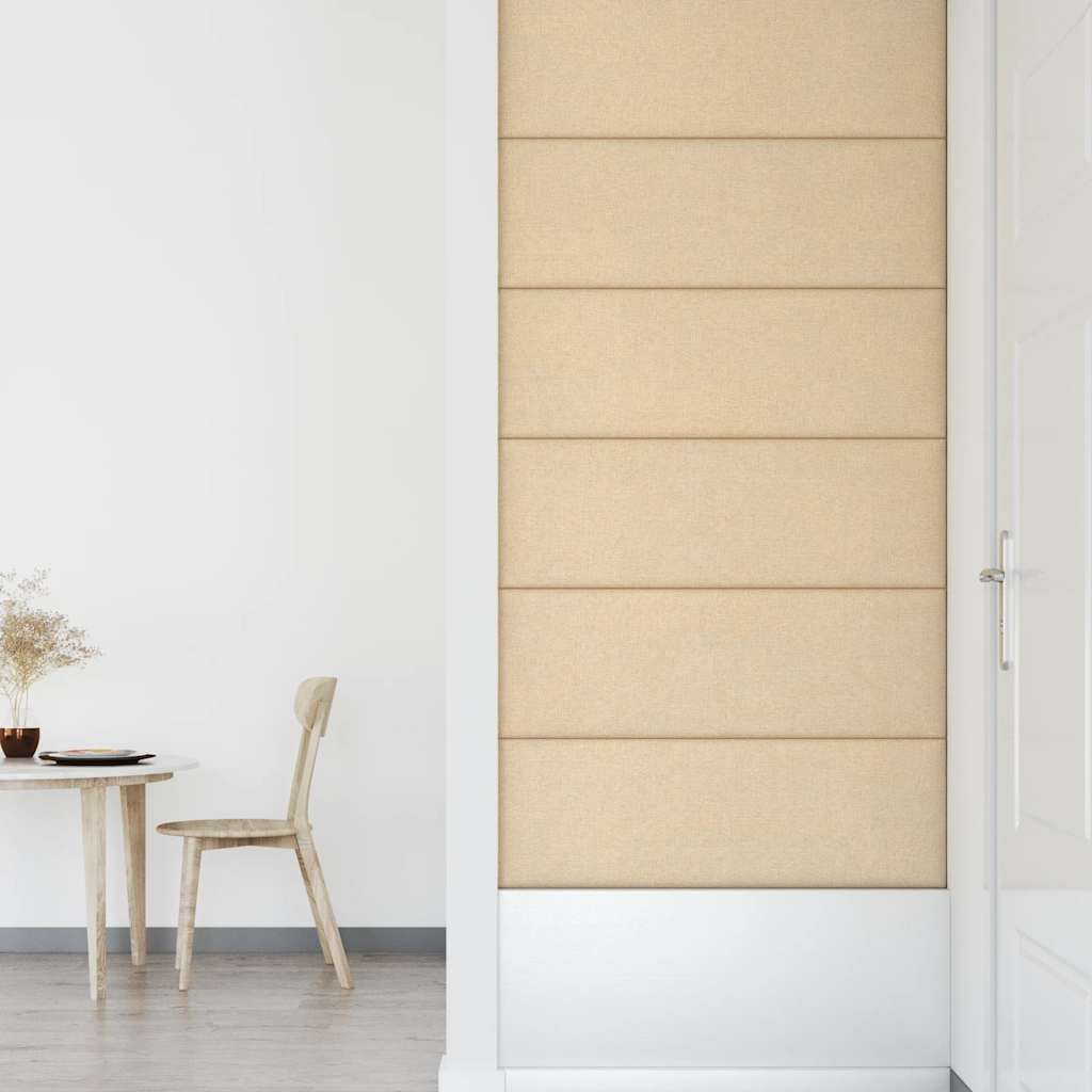 vidaXL Panouri de perete 12 buc. crem 90x30 cm textil 3,24 m² vidaXL Panouri de perete 12 buc. crem 90x30 cm textil 3,24 m²