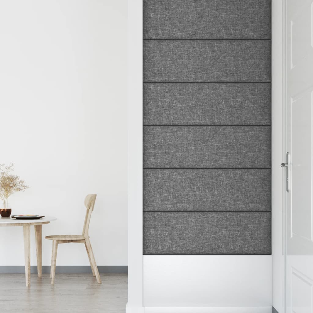 vidaXL Panouri de perete 12 buc. gri deschis 90x30 cm textil 3,24 m² vidaXL Panouri de perete 12 buc. gri deschis 90x30 cm textil 3,24 m²