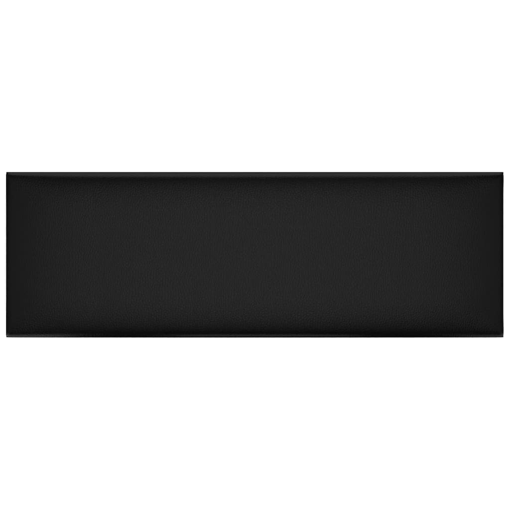 vidaXL Panouri de perete 12 buc. negru, 90x30 cm, piele eco 3,24 m² vidaXL Panouri de perete 12 buc. negru, 90x30 cm, piele eco 3,24 m²