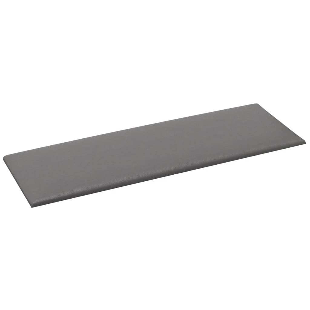 vidaXL Panouri de perete 12 buc. gri 90x30 cm piele ecologică 3,24 m² vidaXL Panouri de perete 12 buc. gri 90x30 cm piele ecologică 3,24 m²