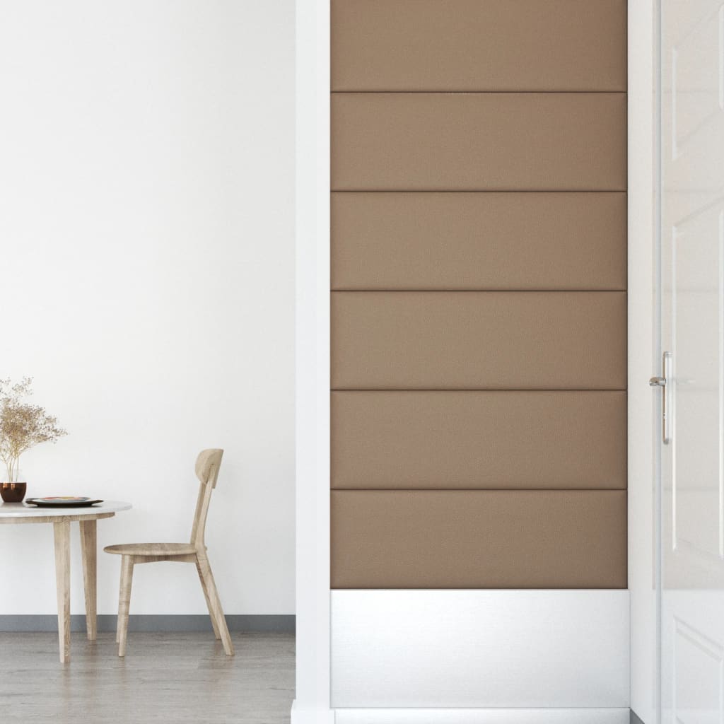 vidaXL Panouri de perete 12 buc. cappuccino 90x30 cm piele eco 3,24 m² vidaXL Panouri de perete 12 buc. cappuccino 90x30 cm piele eco 3,24 m²