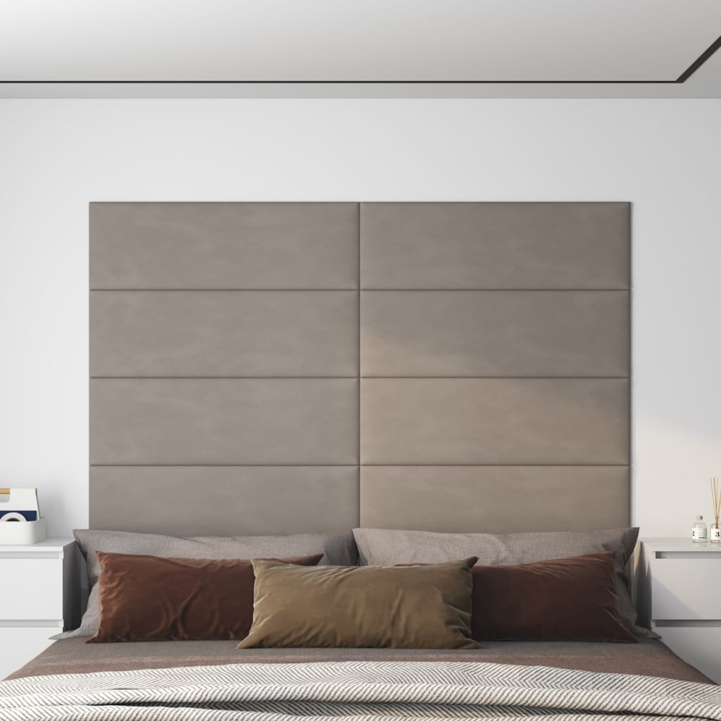 vidaXL Panouri de perete 12 buc. gri deschis 90x30 cm catifea 3,24 m² vidaXL Panouri de perete 12 buc. gri deschis 90x30 cm catifea 3,24 m²