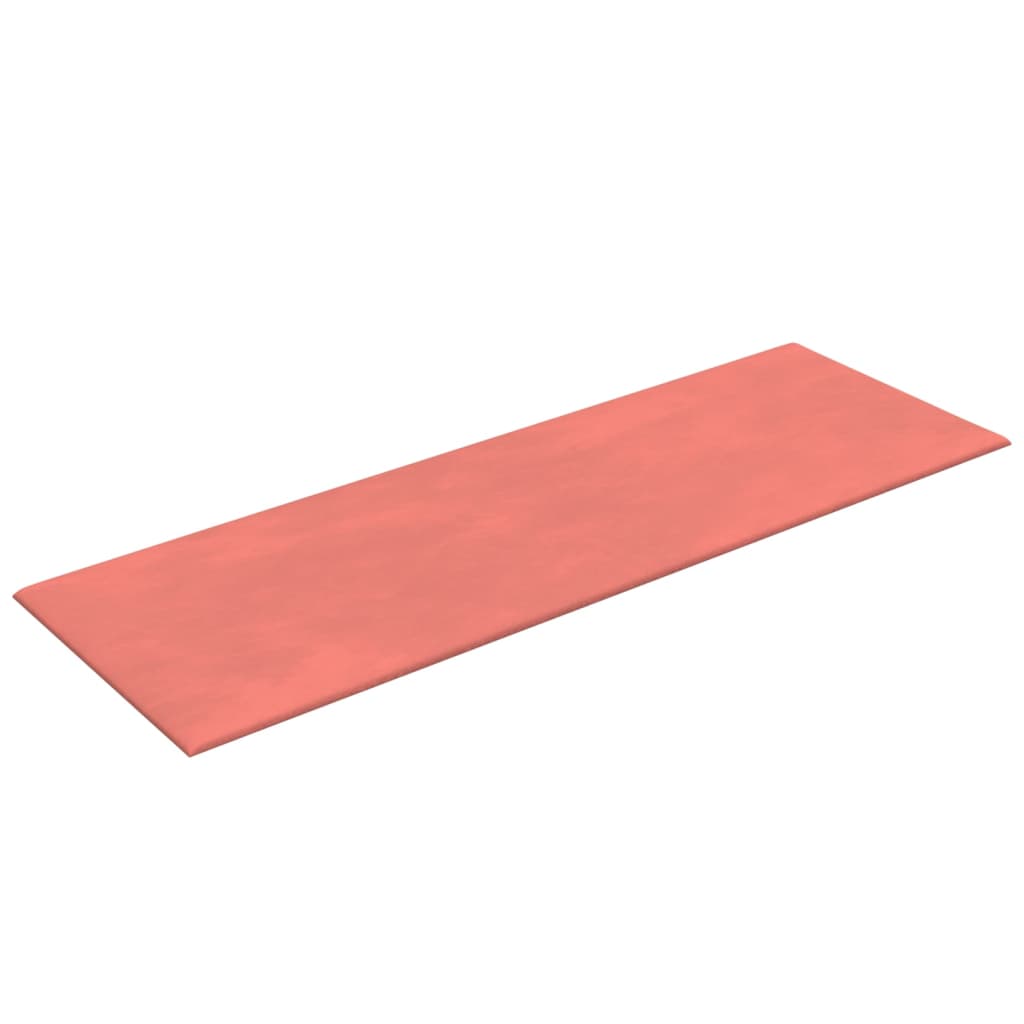 vidaXL Panouri de perete 12 buc. roz 90x30 cm catifea 3,24 m² vidaXL Panouri de perete 12 buc. roz 90x30 cm catifea 3,24 m²