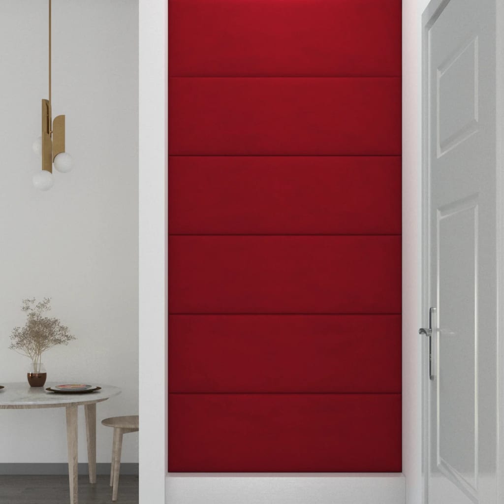 vidaXL Panouri de perete 12 buc. roșu vin 90x30 cm catifea 3,24 m² vidaXL Panouri de perete 12 buc. roșu vin 90x30 cm catifea 3,24 m²