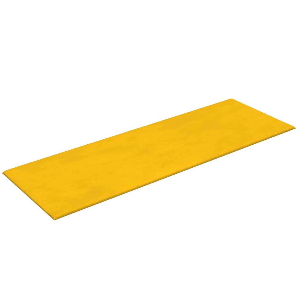 vidaXL Panouri de perete 12 buc. galben 90x30 cm catifea 3,24 m² vidaXL Panouri de perete 12 buc. galben 90x30 cm catifea 3,24 m²